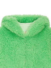 FAUX FUR BIEN HOODED SHORT JACKET