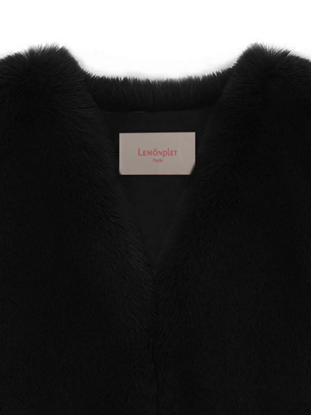 FAUX FUR TIED KITTEN RIBBON VEST