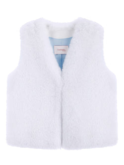 FAUX FUR MORI V-NECK VEST