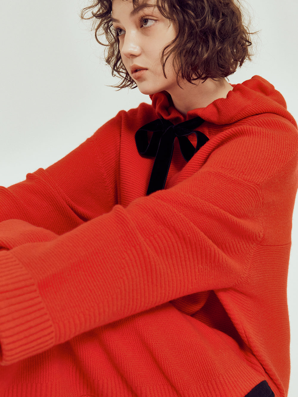 KNIT AKA HOODED DRESS