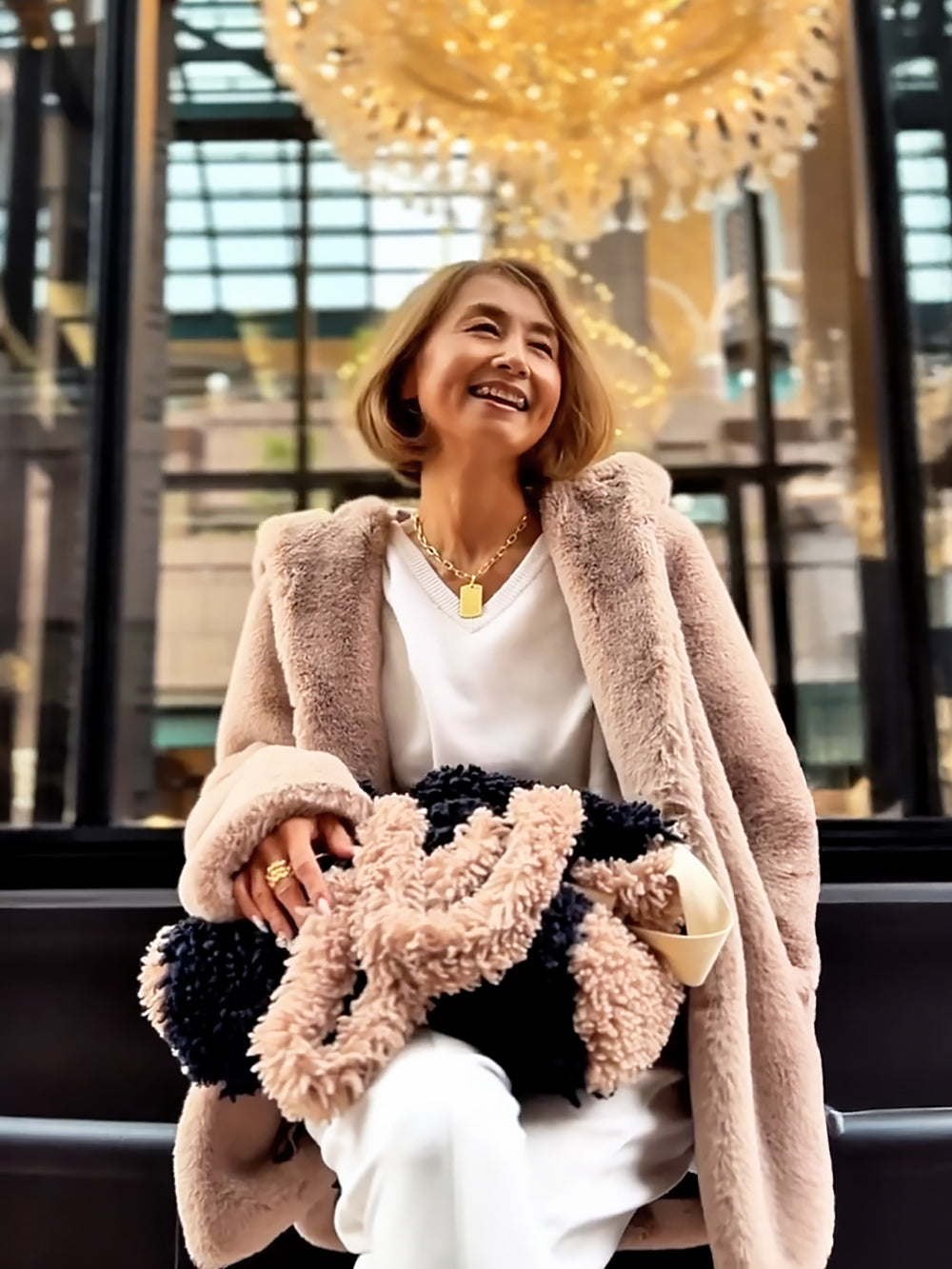 [REIKO] FAUX FUR PHRYNE ECO BAG