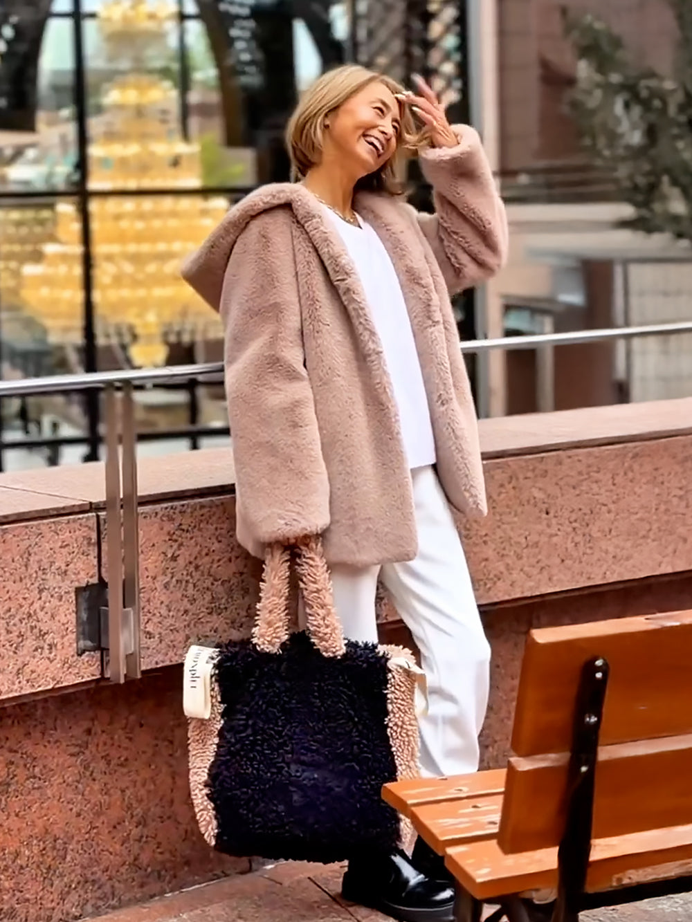 [REIKO] FAUX FUR PHRYNE ECO BAG