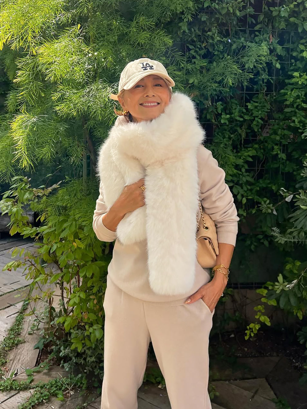 [REIKO] FAUX FUR CY LONG SCARF