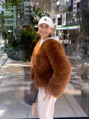 [REIKO] FAUX FUR HORA SHORT JACKET