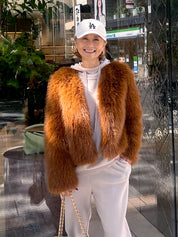 [REIKO] FAUX FUR HORA SHORT JACKET