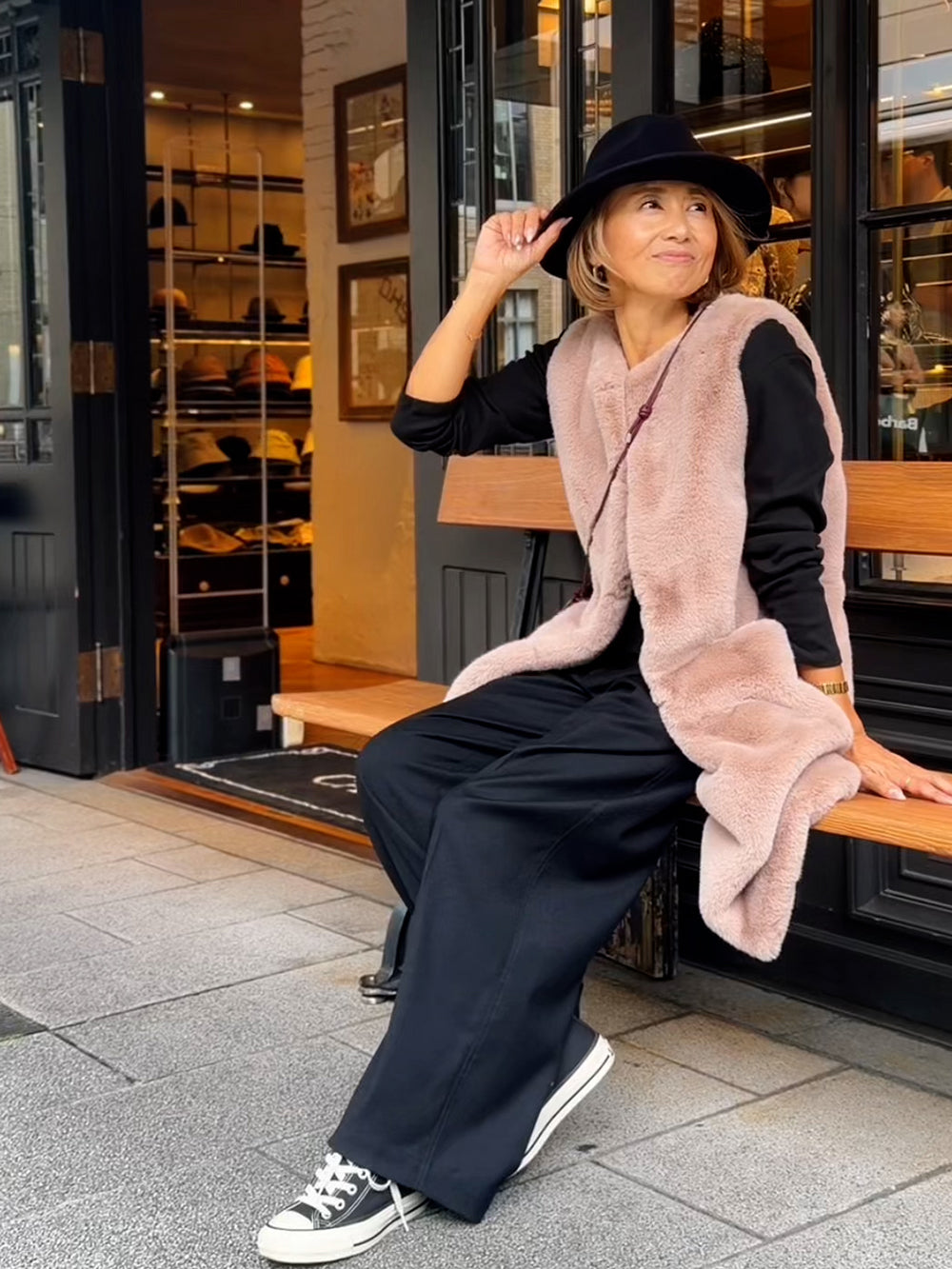 [REIKO] FAUX FUR MRD LAON VEST