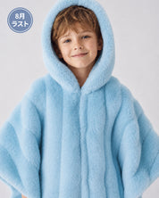 KIDS FAUX FUR HE PONCHO