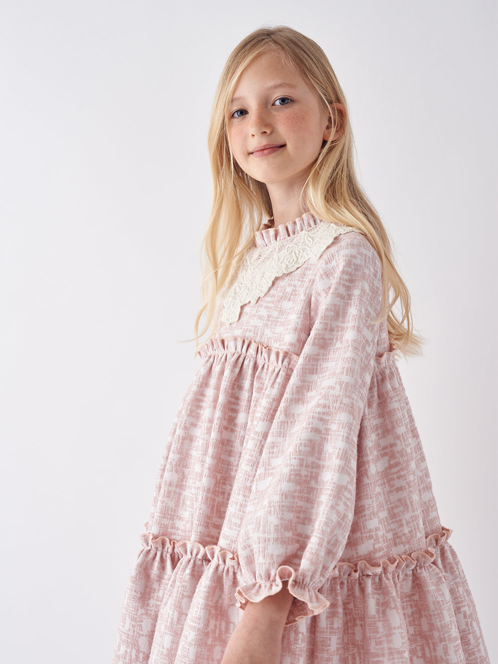 KIDS LILI LACE DETAIL DRESS