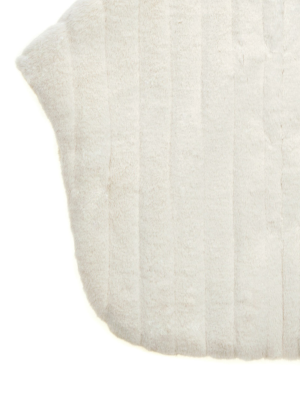 FAUX FUR HE HOODED PONCHO
