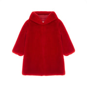 KIDS FAUX FUR HOODIE COAT
