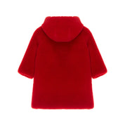 KIDS FAUX FUR HOODIE COAT