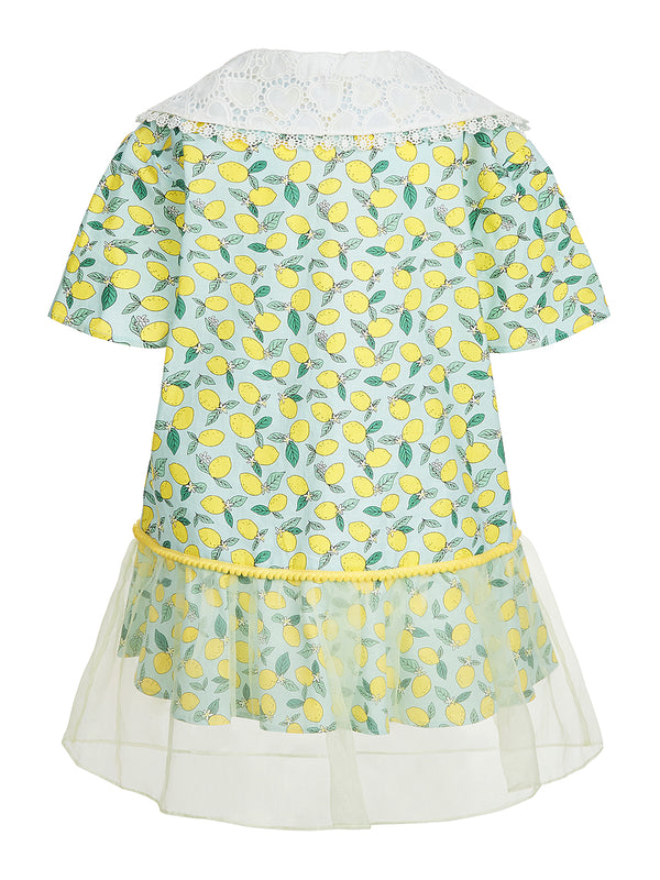 KIDS LEMON PRINT DRESS