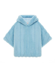 KIDS FAUX FUR HE PONCHO