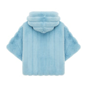 KIDS FAUX FUR HE PONCHO