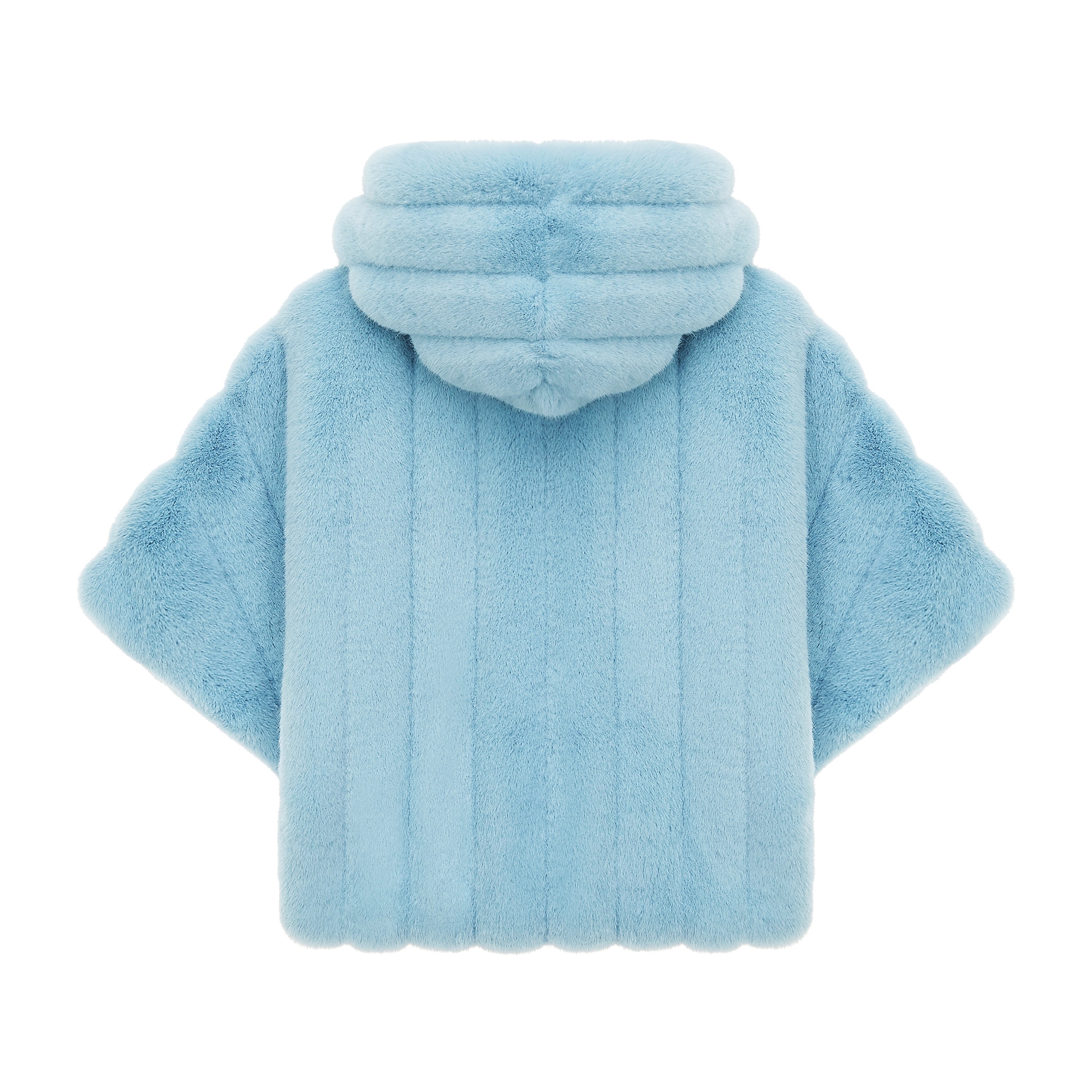 KIDS FAUX FUR HE PONCHO