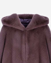 [SIGNATURE LINE] FAUX FUR LAON HOODED MAXI COAT