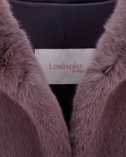 [SIGNATURE LINE] FAUX FUR LAON HOODED MAXI COAT
