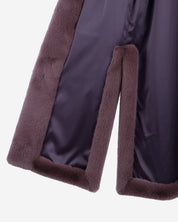 [SIGNATURE LINE] FAUX FUR LAON HOODED MAXI COAT