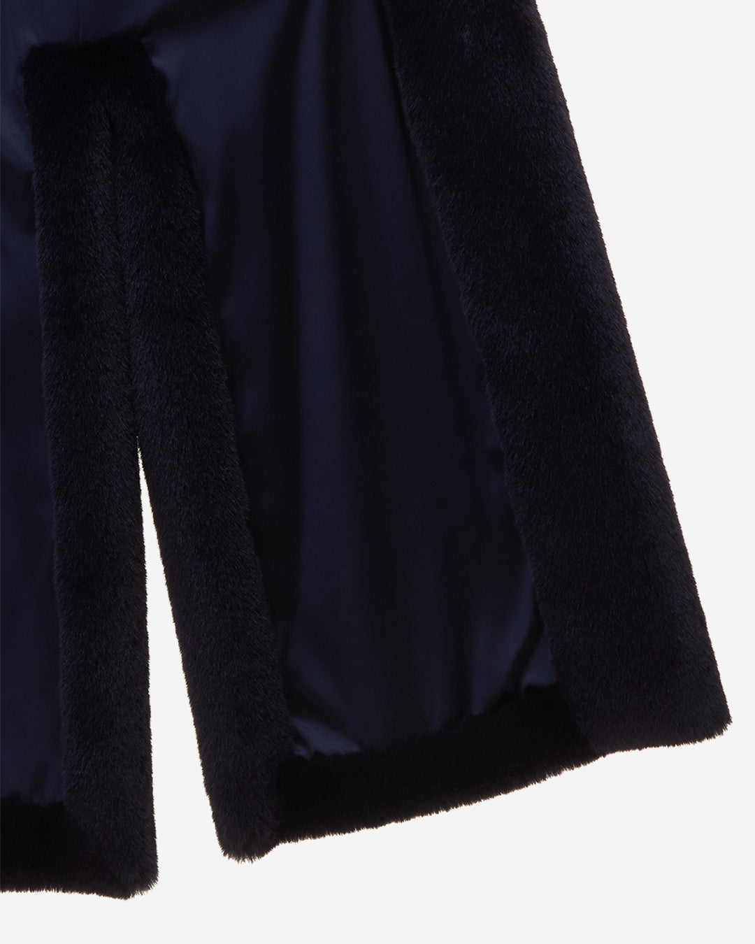 [SIGNATURE LINE] FAUX FUR LAON HOODED MAXI COAT