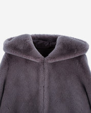[SIGNATURE LINE] FAUX FUR LAON HOODED MAXI COAT