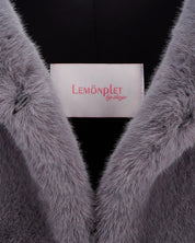 [SIGNATURE LINE] FAUX FUR LAON HOODED MAXI COAT