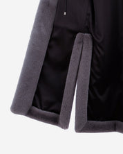 [SIGNATURE LINE] FAUX FUR LAON HOODED MAXI COAT