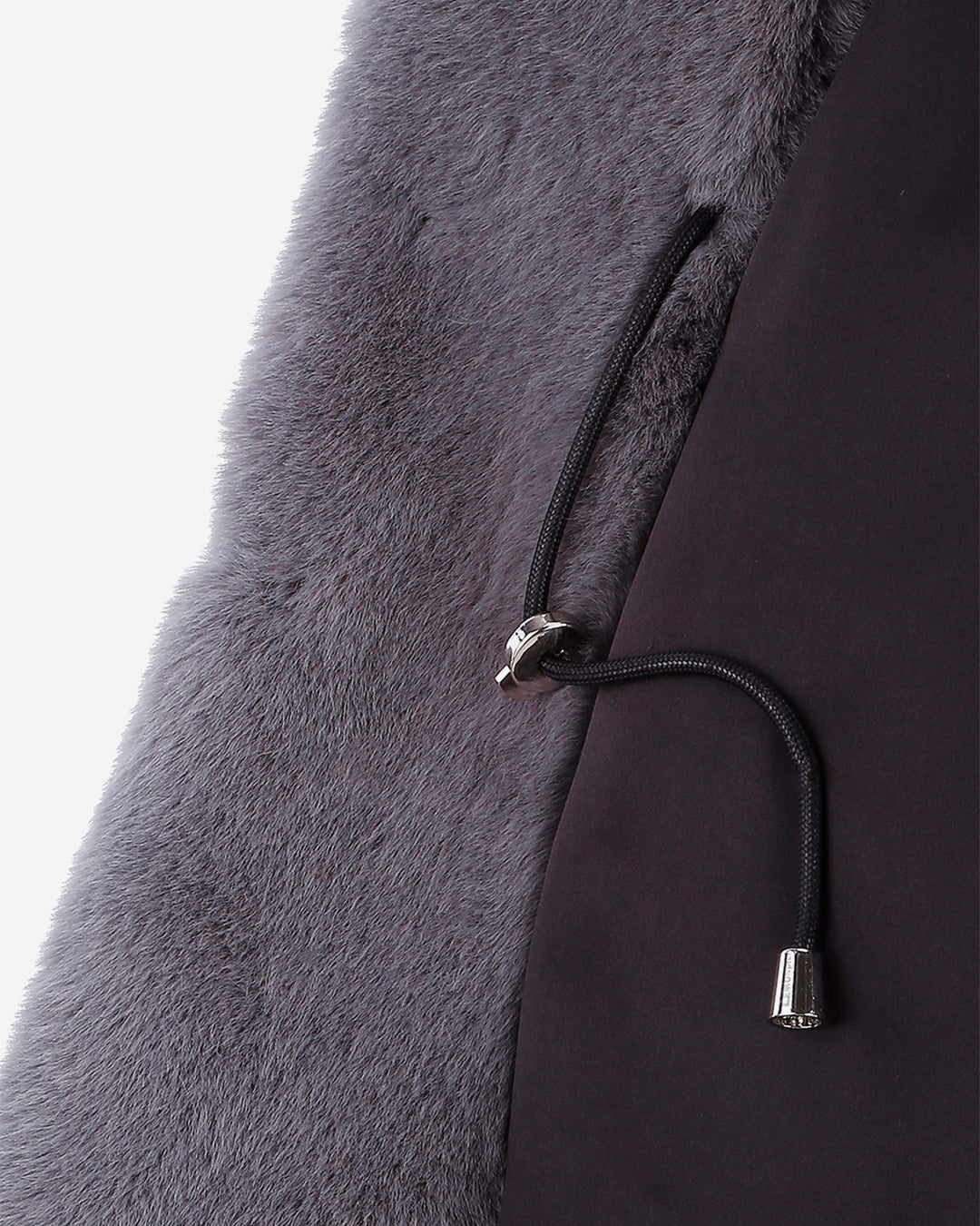 [SIGNATURE LINE] FAUX FUR LAON HOODED MAXI COAT