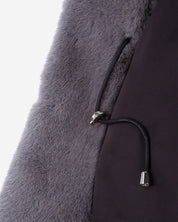 [SIGNATURE LINE] FAUX FUR LAON HOODED MAXI COAT