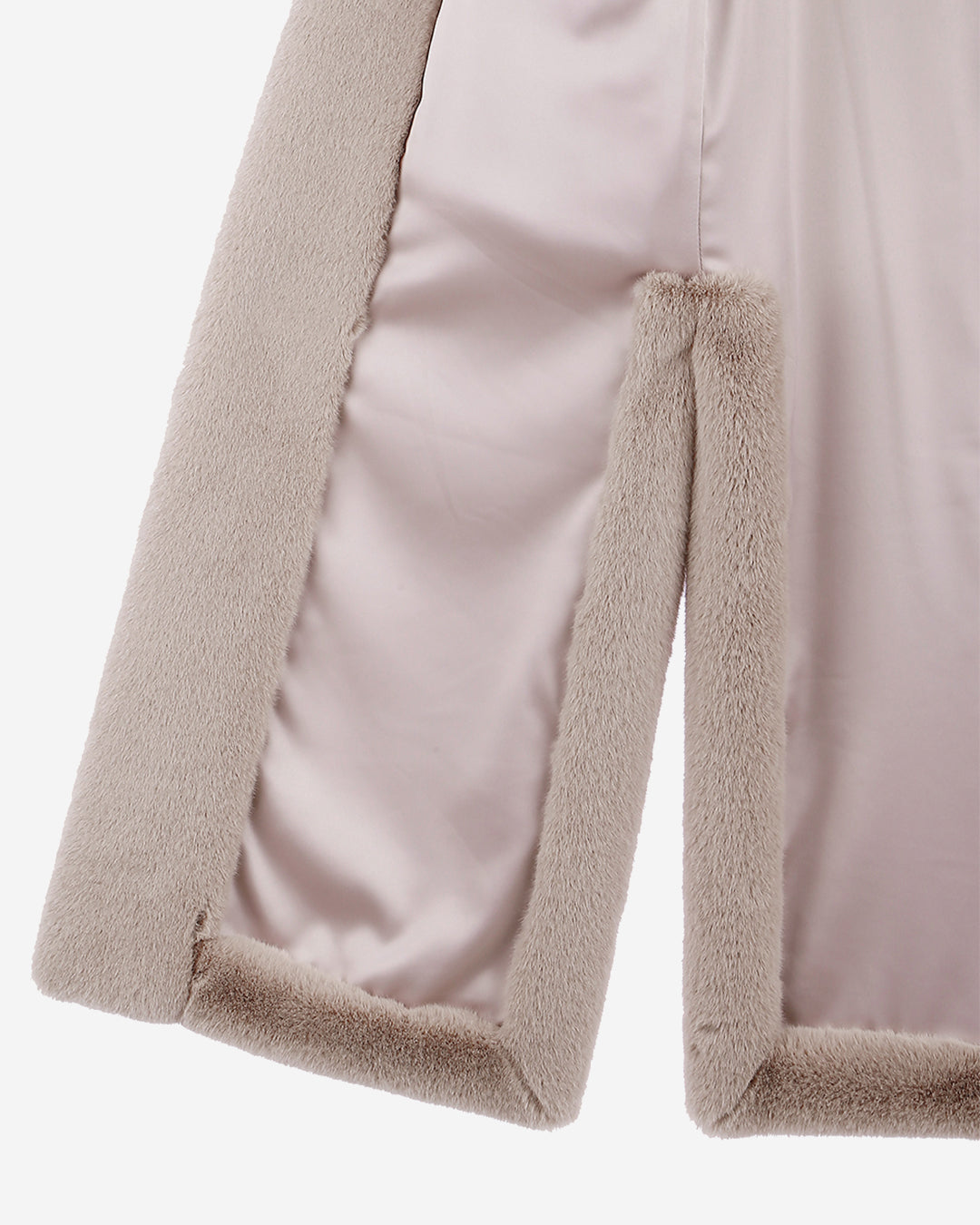 [SIGNATURE LINE] FAUX FUR LAON HOODED MAXI COAT