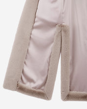 [SIGNATURE LINE] FAUX FUR LAON HOODED MAXI COAT
