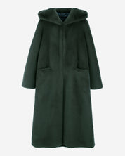 [SIGNATURE LINE] FAUX FUR LAON HOODED MAXI COAT