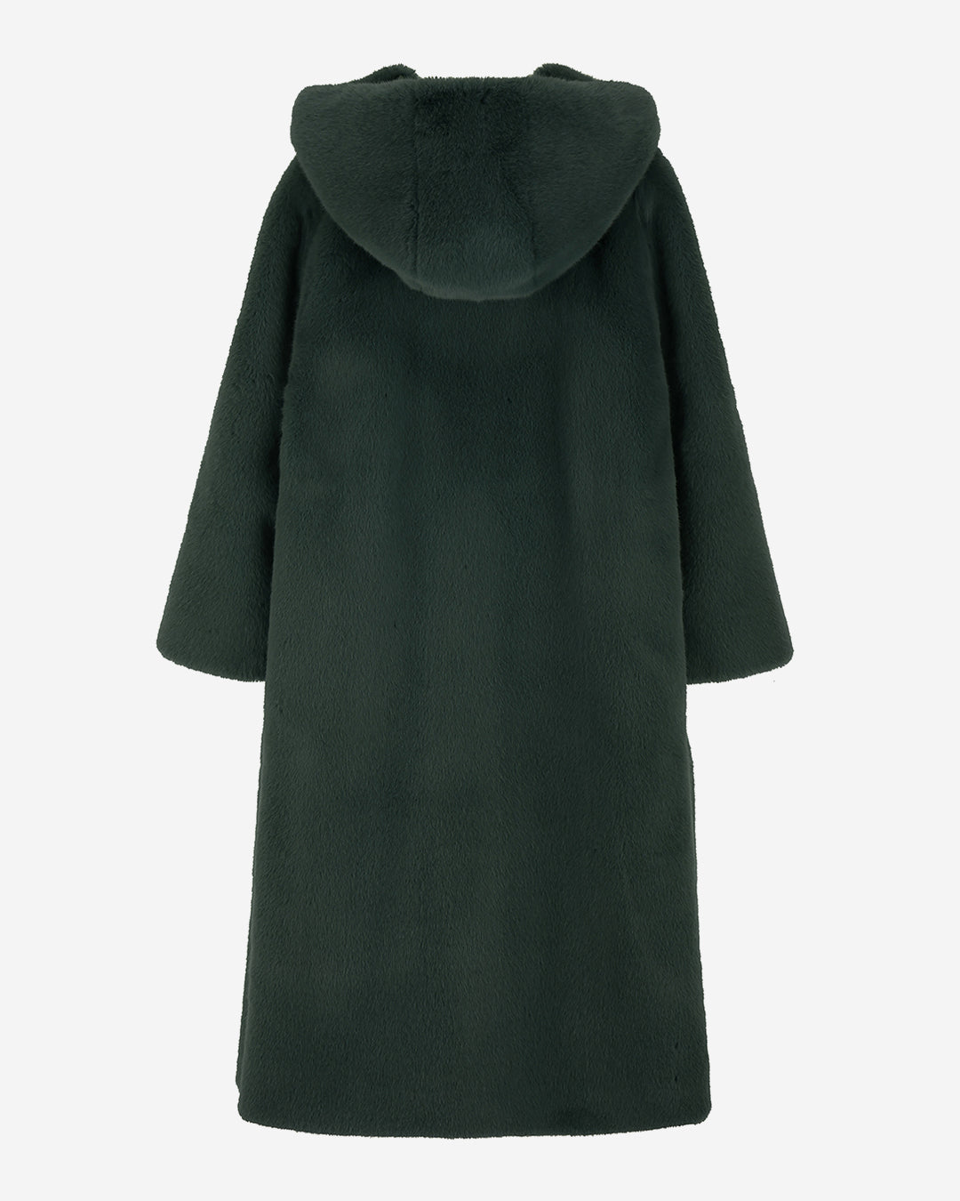 [SIGNATURE LINE] FAUX FUR LAON HOODED MAXI COAT