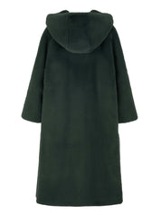 FAUX FUR LAON HOODED MAXI COAT