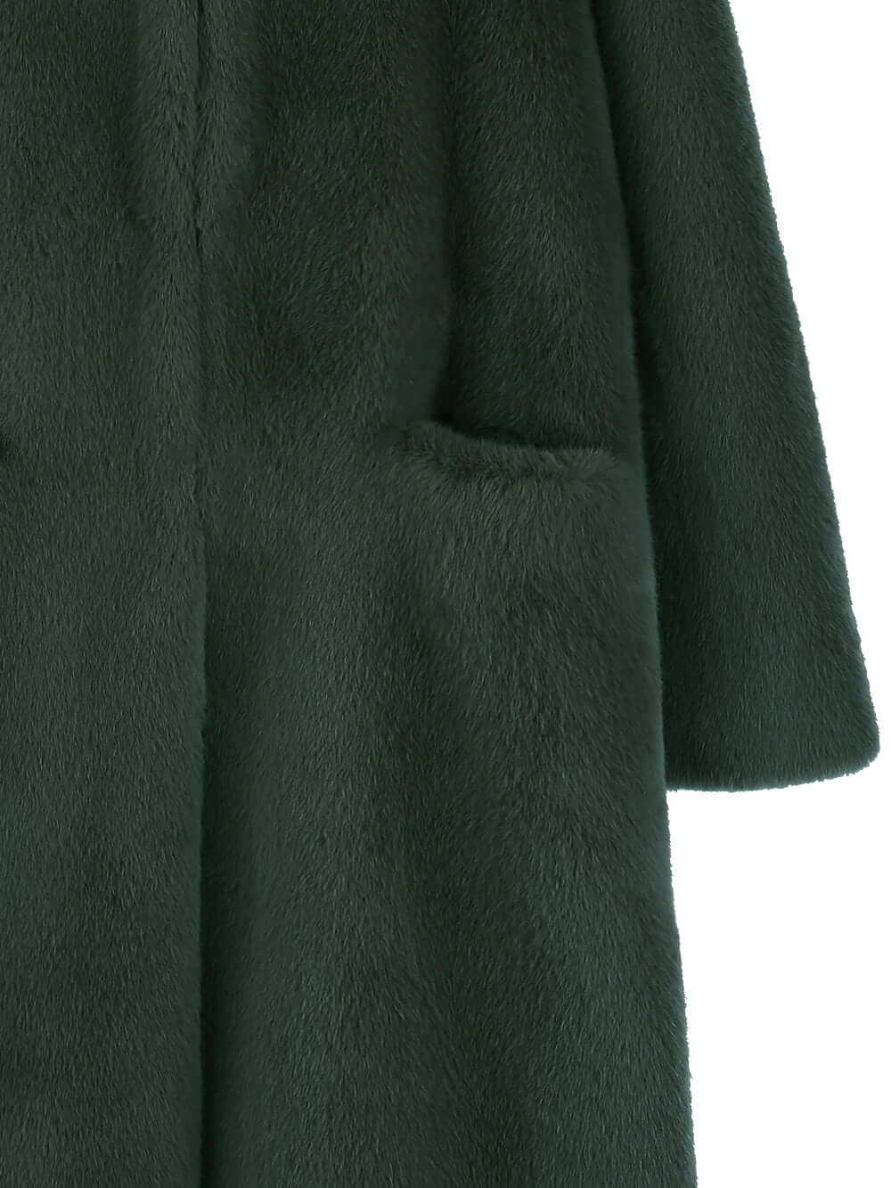 FAUX FUR LAON HOODED MAXI COAT