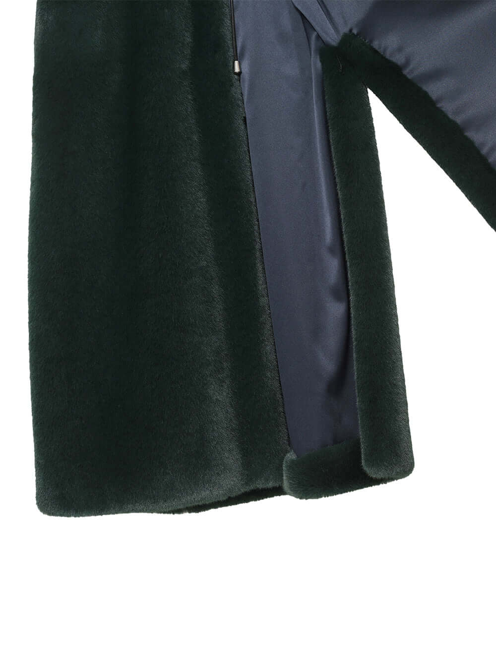 FAUX FUR LAON HOODED MAXI COAT