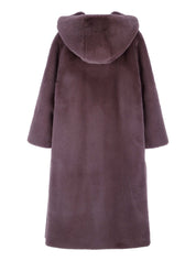 [REFURB] FAUX FUR LAON HOODED MAXI COAT