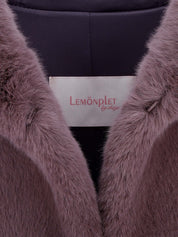 FAUX FUR LAON HOODED MAXI COAT