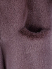 FAUX FUR LAON HOODED MAXI COAT