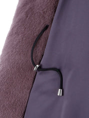 FAUX FUR LAON HOODED MAXI COAT