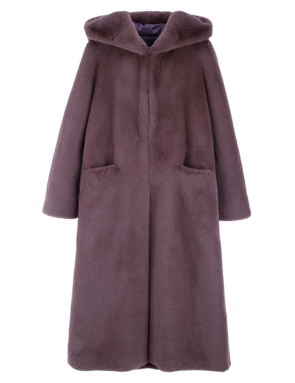 [REFURB] FAUX FUR LAON HOODED MAXI COAT