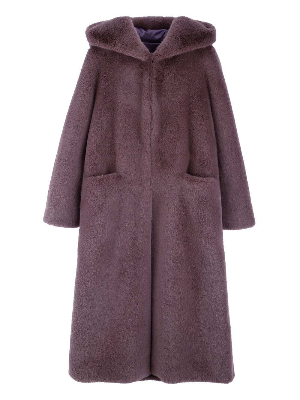 [REFURB] FAUX FUR LAON HOODED MAXI COAT