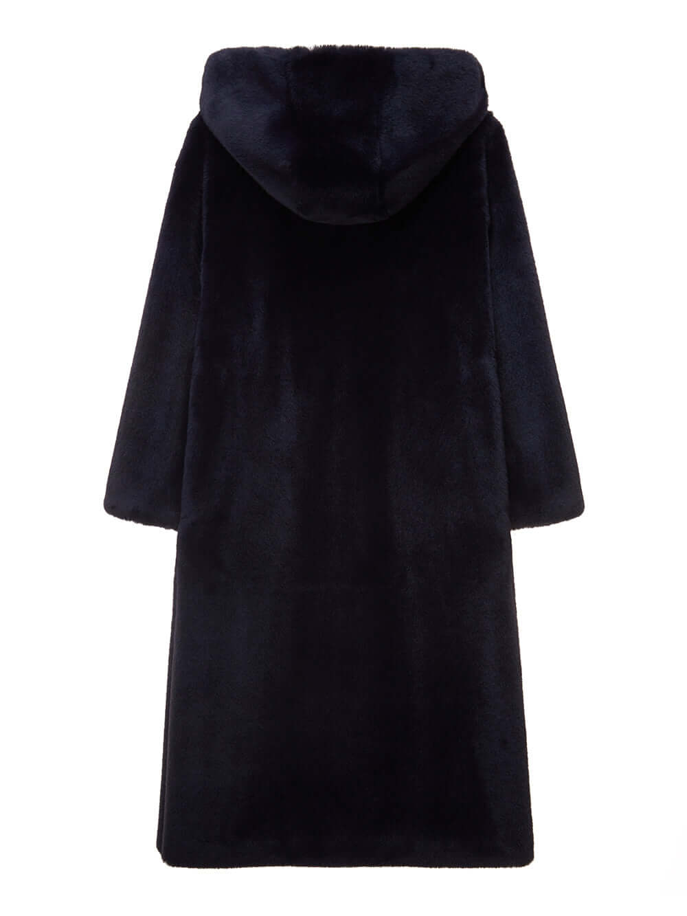 FAUX FUR LAON HOODED MAXI COAT