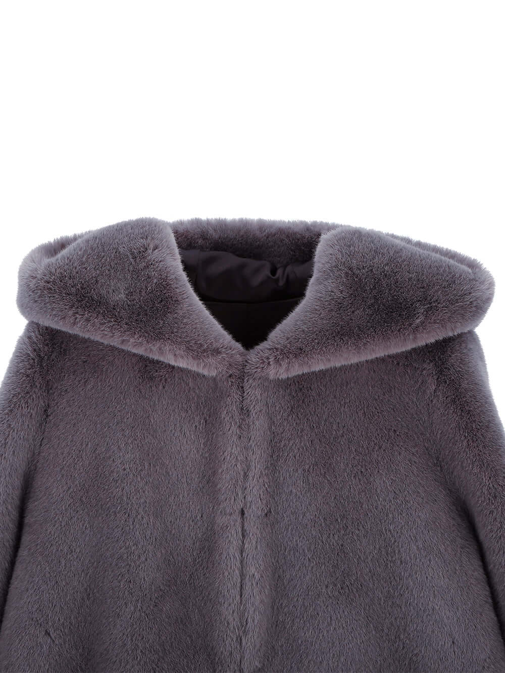 FAUX FUR LAON HOODED MAXI COAT