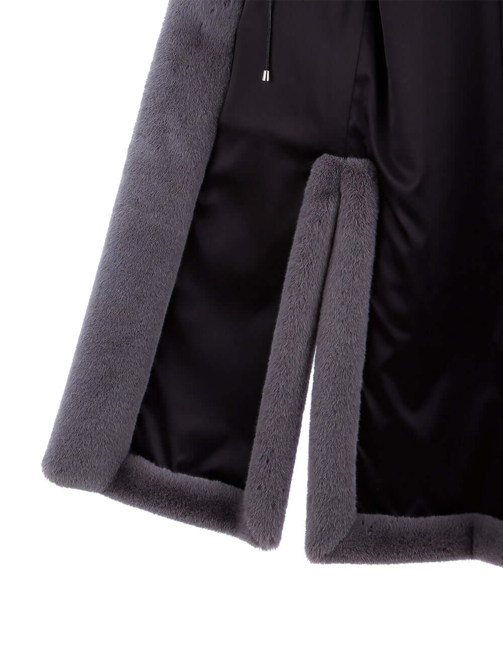 FAUX FUR LAON HOODED MAXI COAT