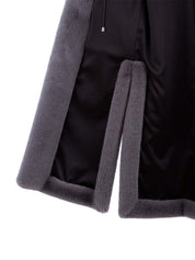 FAUX FUR LAON HOODED MAXI COAT