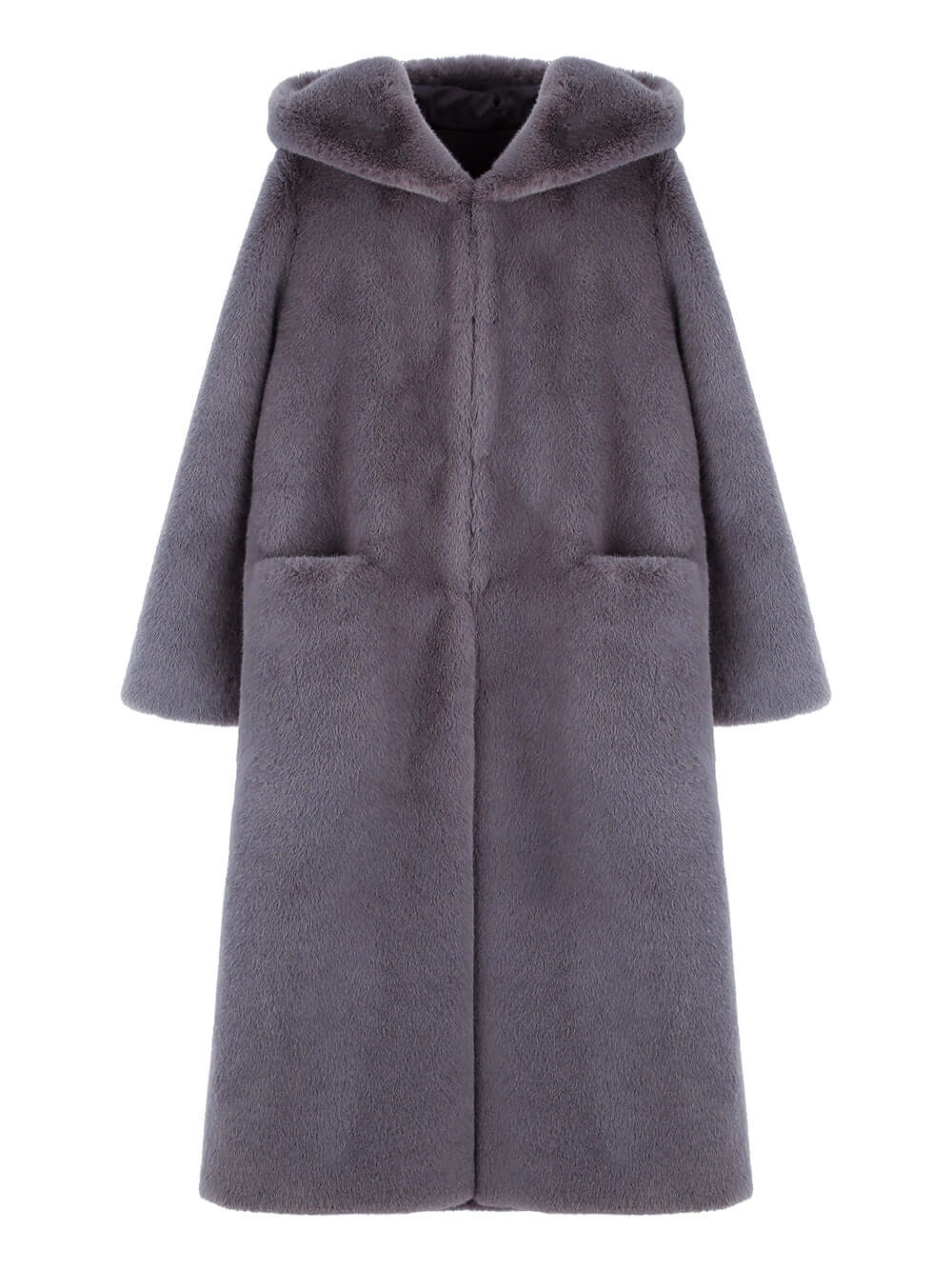 SIGNATURE LINE] FAUX FUR LAON HOODED MAXI COAT – Lemonplet JP store