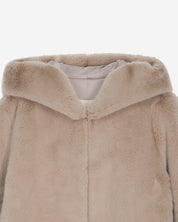 [SIGNATURE LINE] FAUX FUR BIEN HOODED JACKET