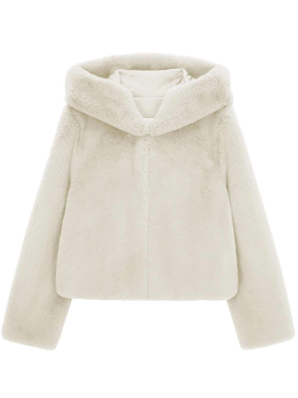 FAUX FUR BIEN HOODED SHORT JACKET – Lemonplet JP store