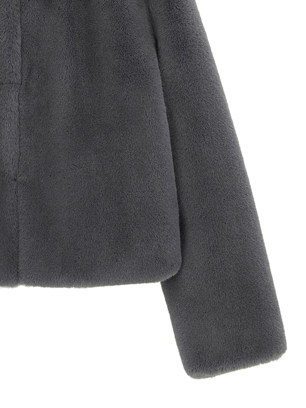 FAUX FUR BIEN HOODED SHORT JACKET