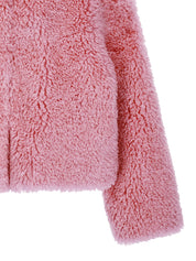 FAUX FUR BIEN HOODED SHORT JACKET